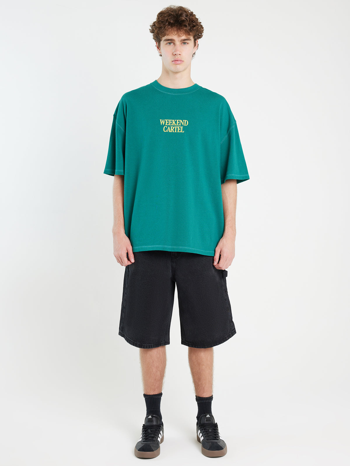 Weekend Cartel Brain Vs Broom Tee - Teal Green | Teal Green