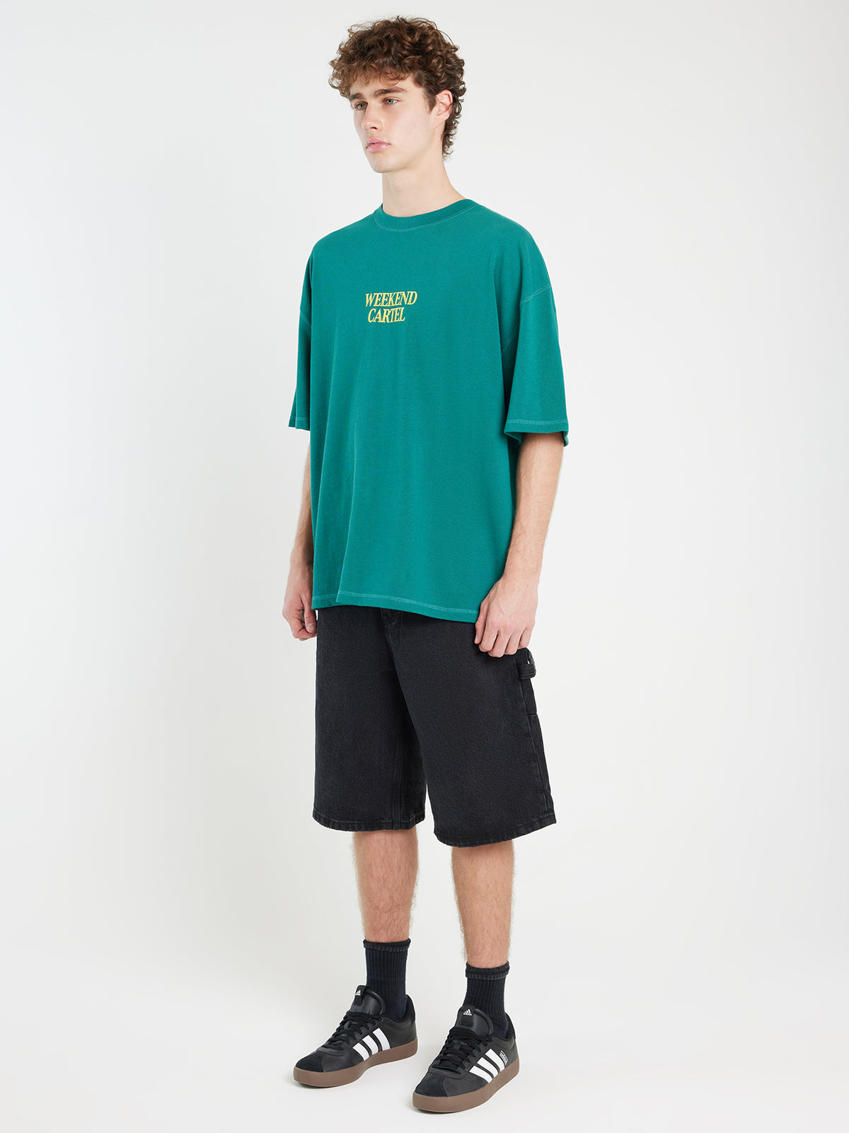 Weekend Cartel Brain Vs Broom Tee - Teal Green | Teal Green