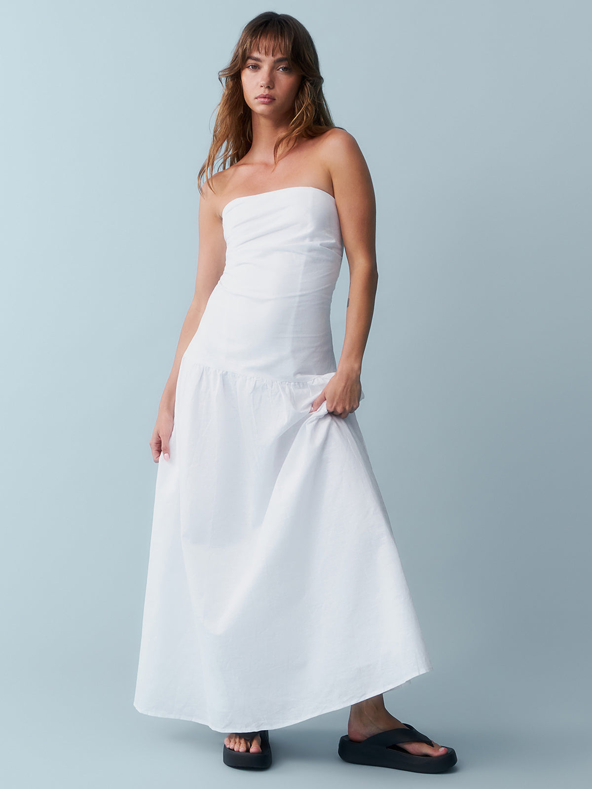 SNDYS Stella Maxi Dress | White