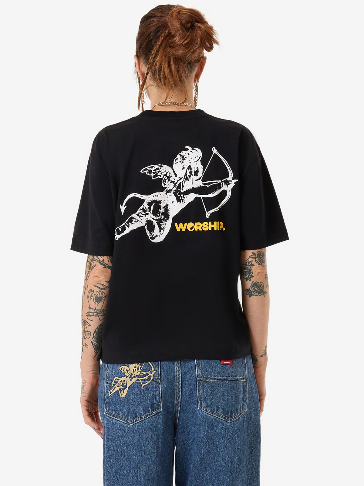 Worship Cherub Regular Fit Tee | Standard Black