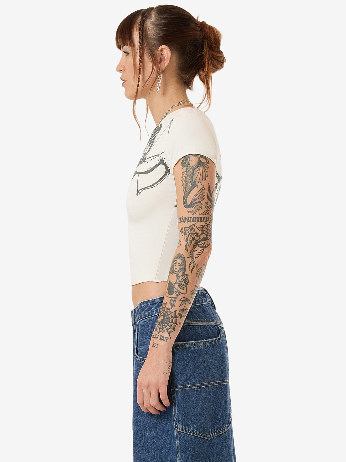 Worship Cherub Cap Sleeve Top | Bone