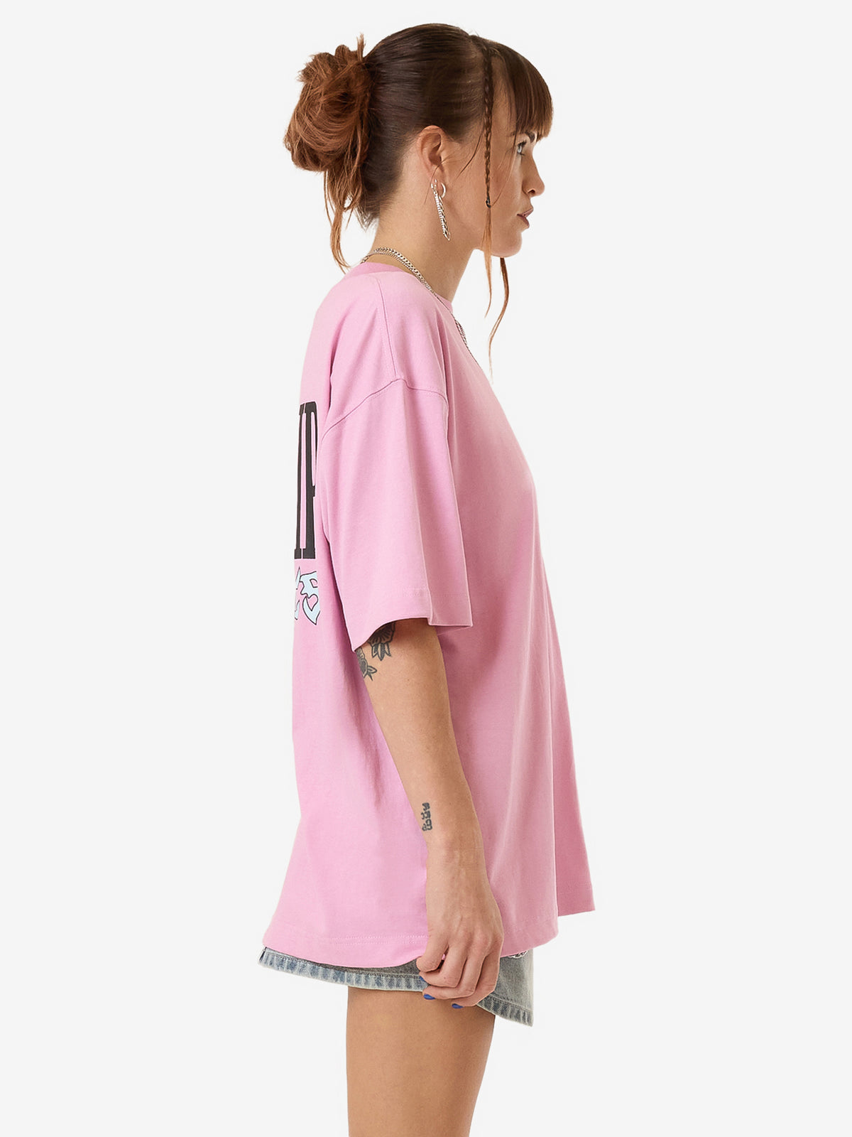 Worship Domination Oversize Fit Tee | Lilac Chiffon