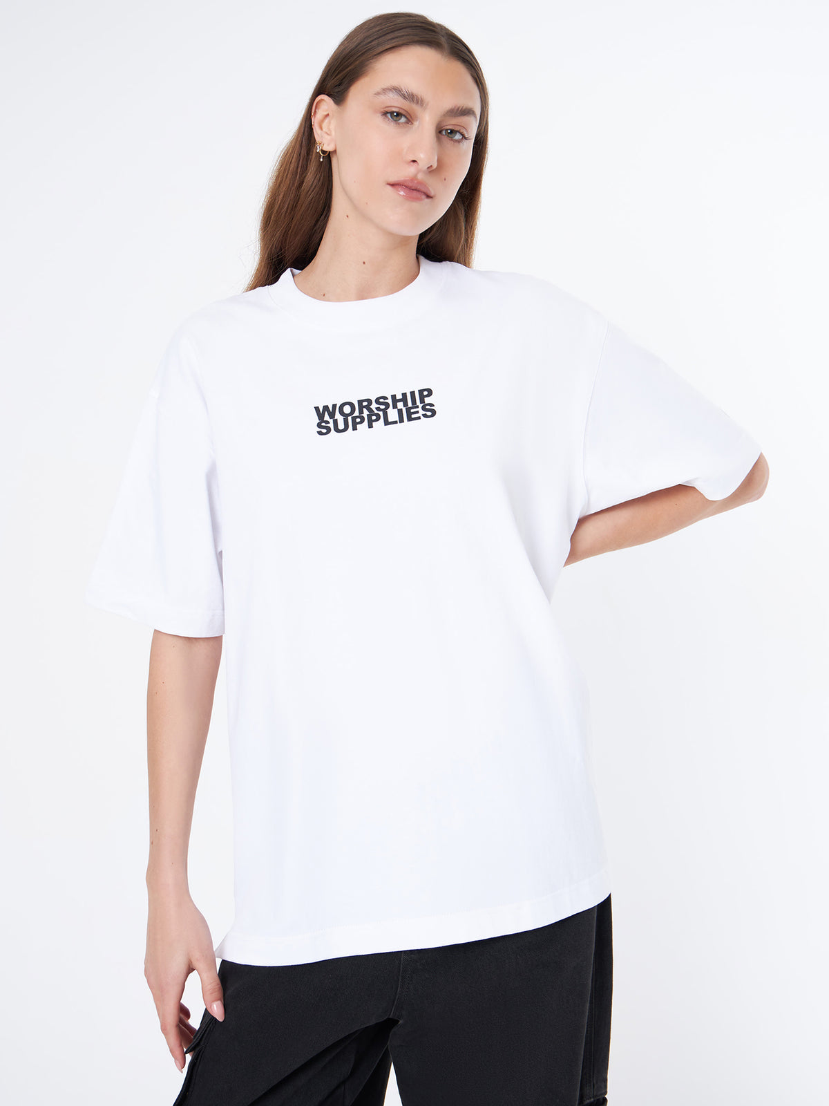 Worship Sedated Oversize Tee | White