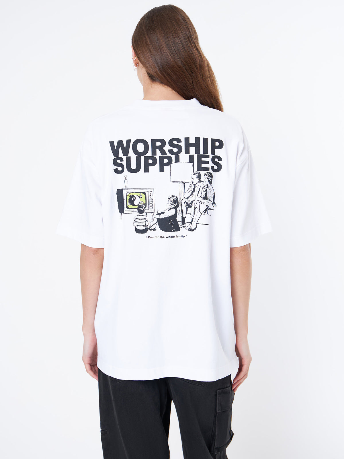 Worship Sedated Oversize Tee | White