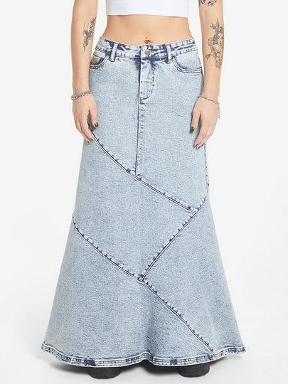 Crossroads Low Rise Denim Maxi Skirt