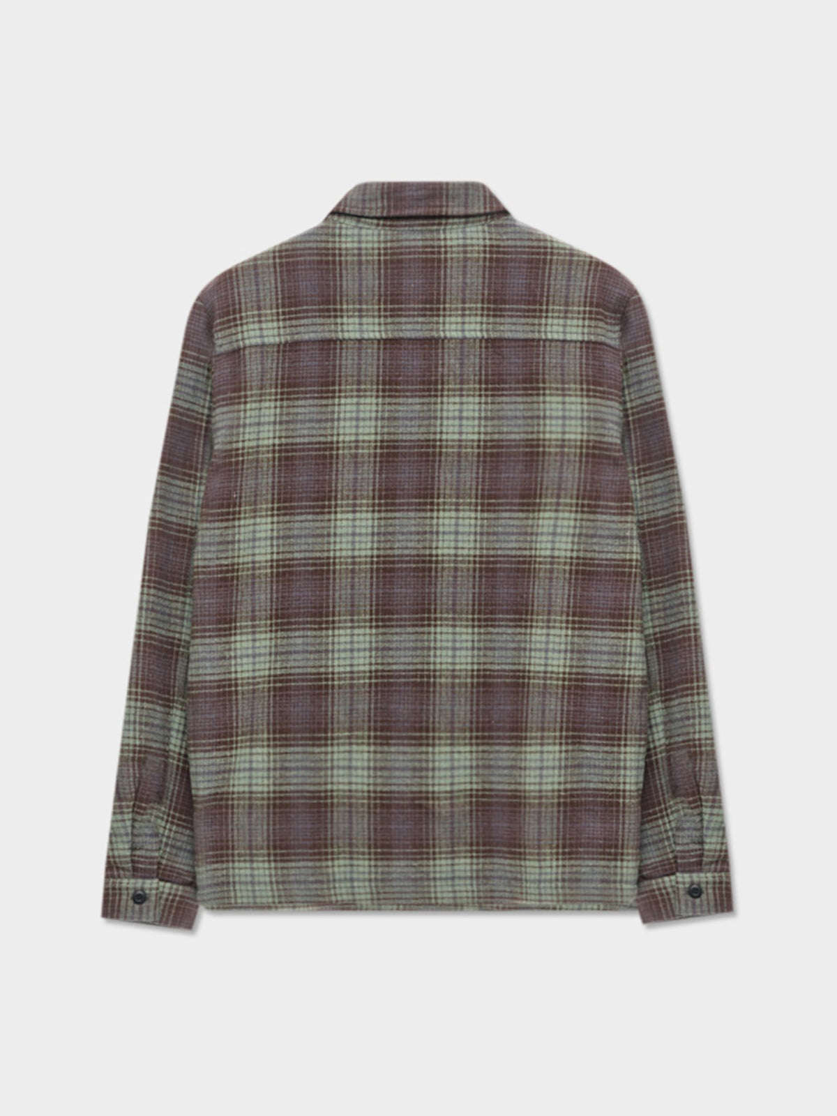 Stussy Fang Check Long Sleeve Zip Shirt | Green