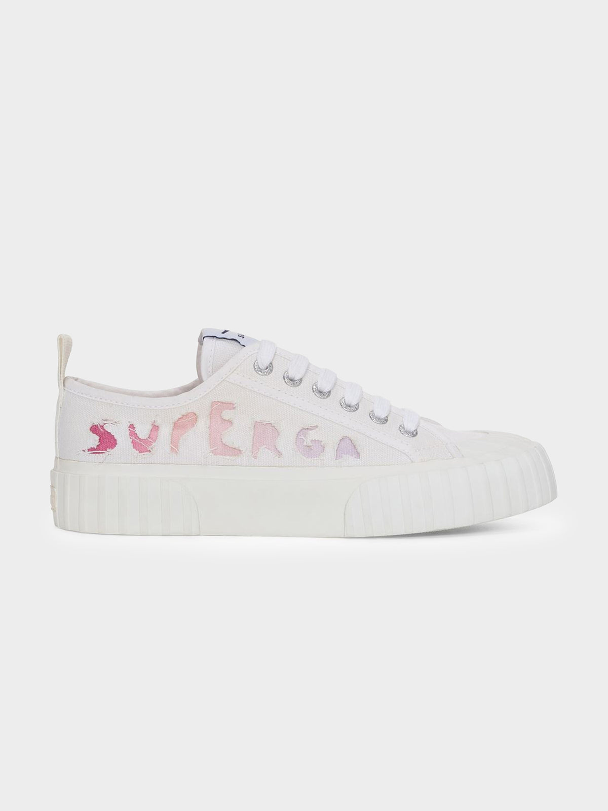 Superga 2630 Ripped Logo | White-Shaded Logo