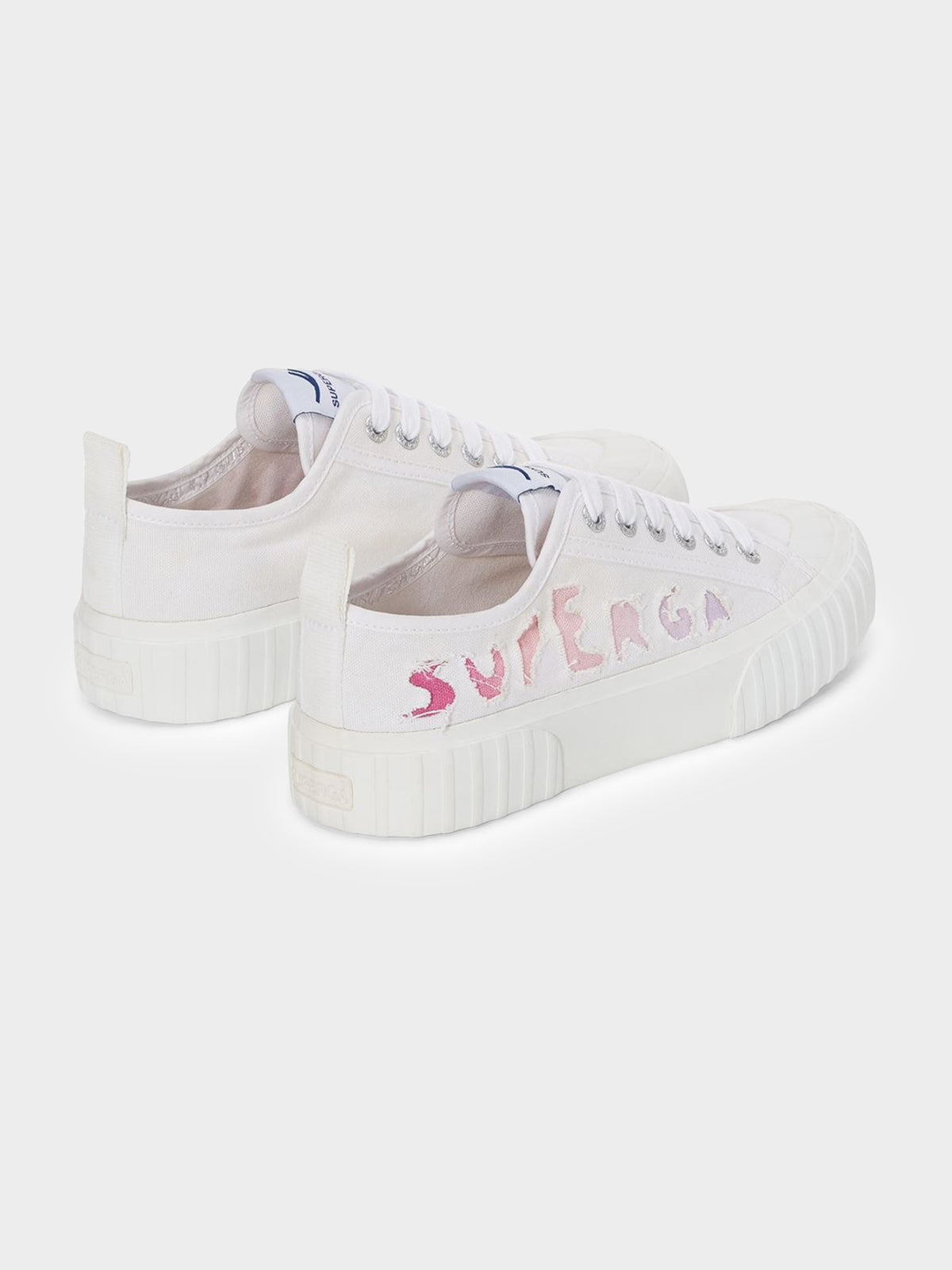 Superga 2630 Ripped Logo | White-Shaded Logo