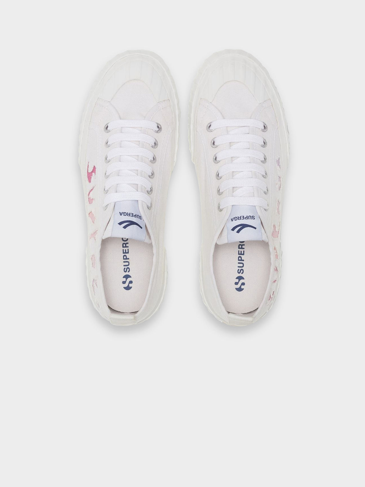 Superga 2630 Ripped Logo | White-Shaded Logo