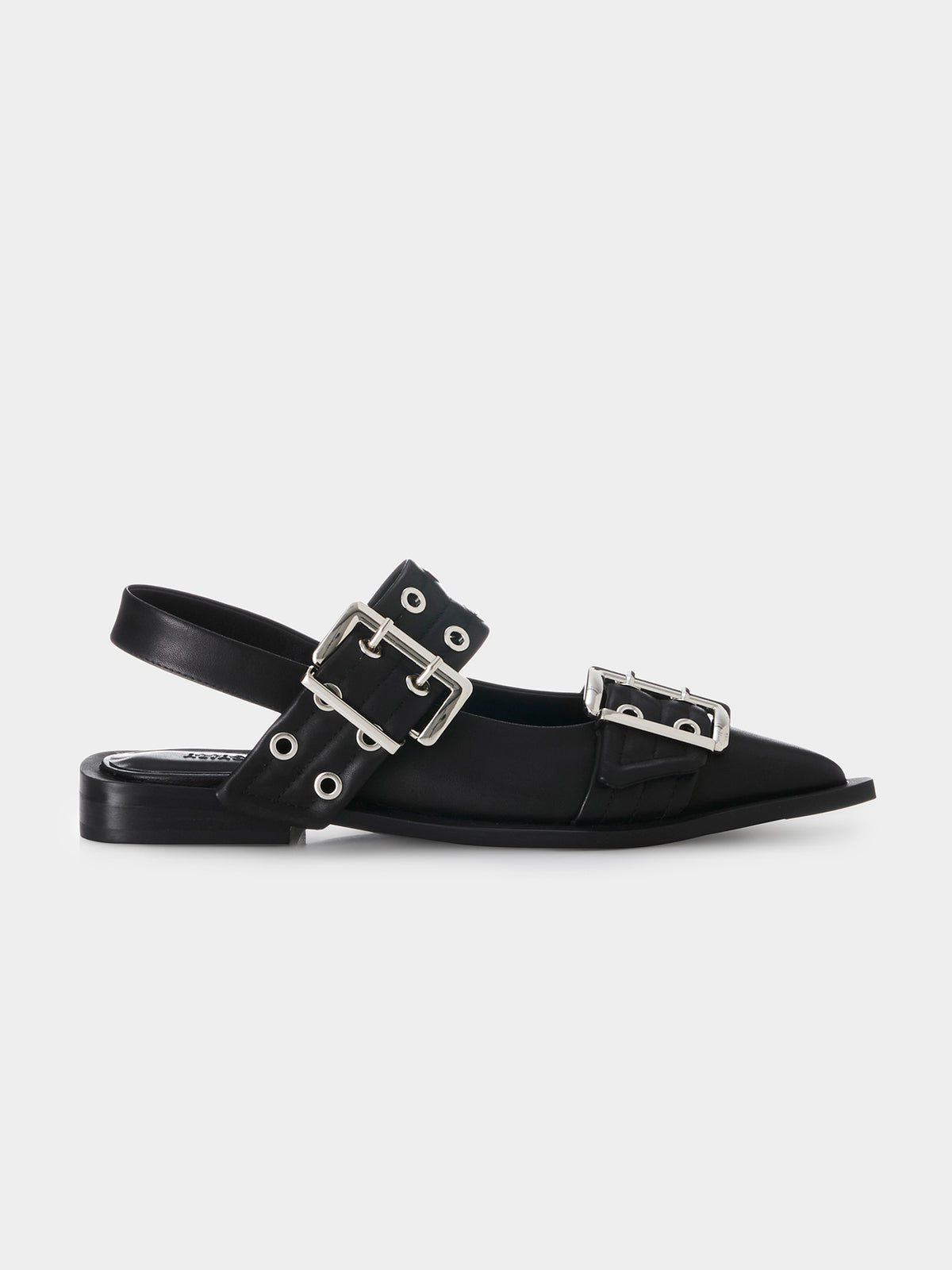 Alias Mae Zia Buckle Sandal | Black Leather