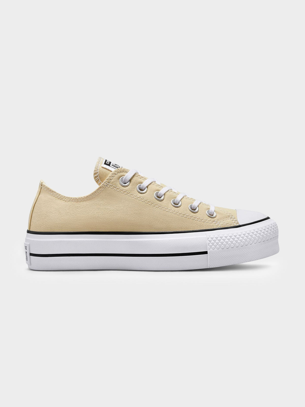 Converse Womens Chuck Taylor All Star Lift Low Top Sneakers in Oat Milk | Oatmeal