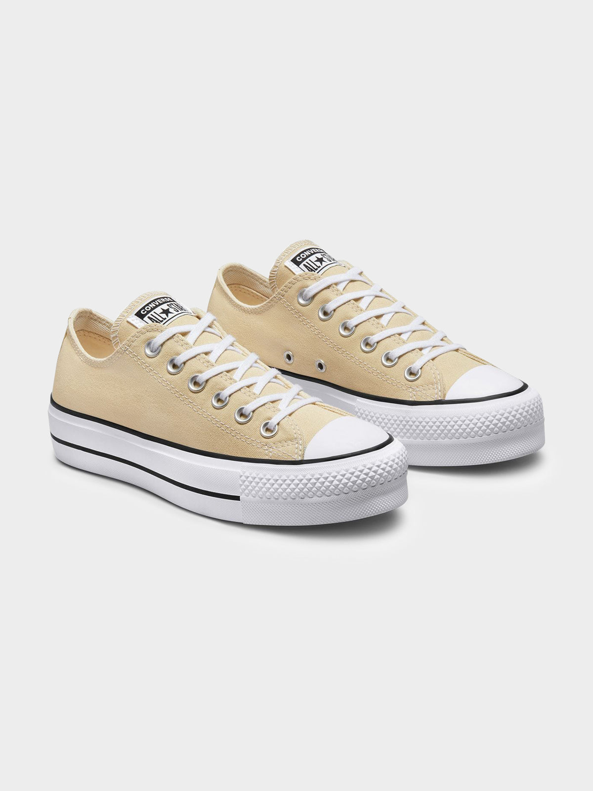 Converse Womens Chuck Taylor All Star Lift Low Top Sneakers in Oat Milk | Oatmeal