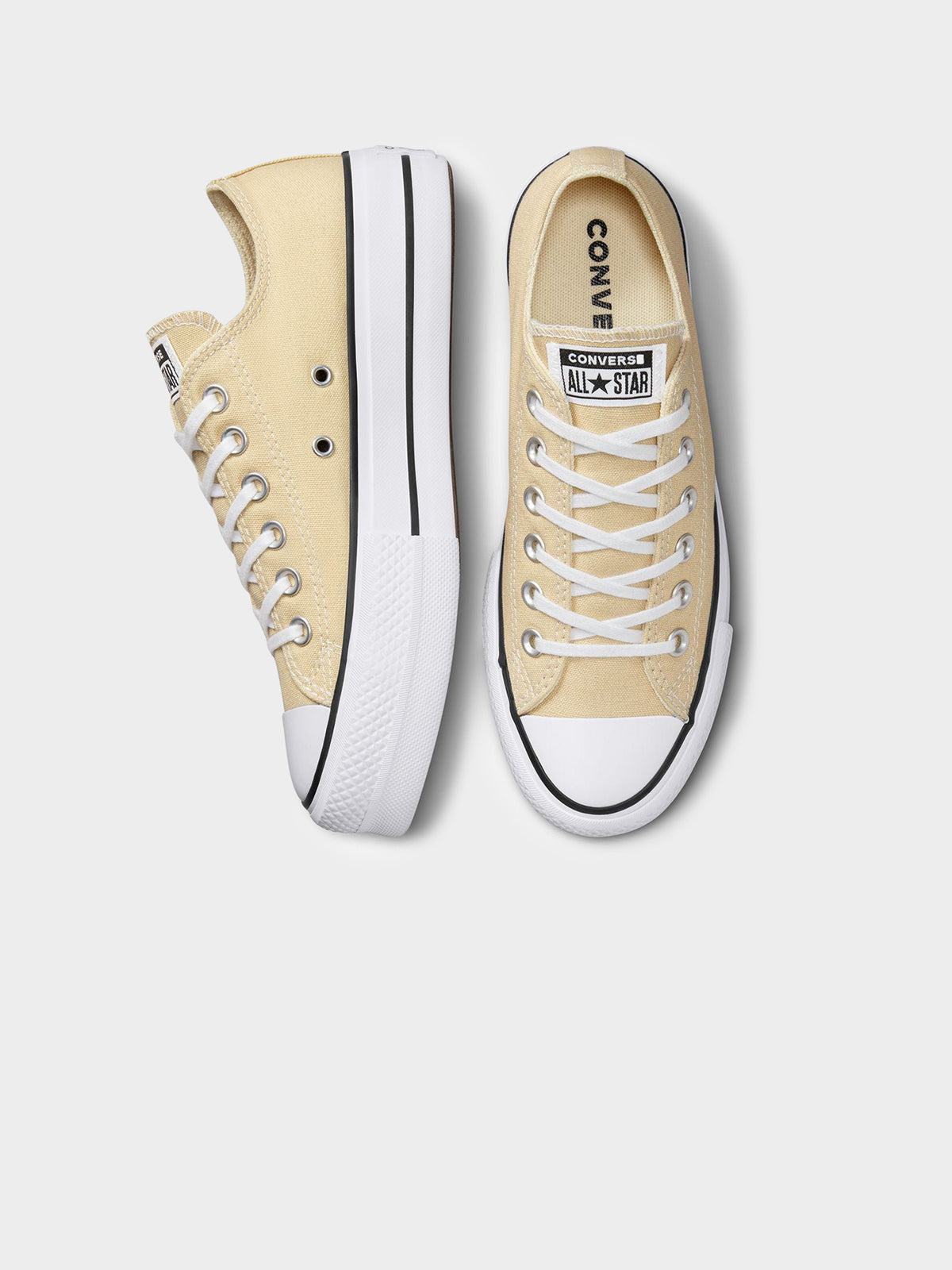 Converse Womens Chuck Taylor All Star Lift Low Top Sneakers in Oat Milk | Oatmeal