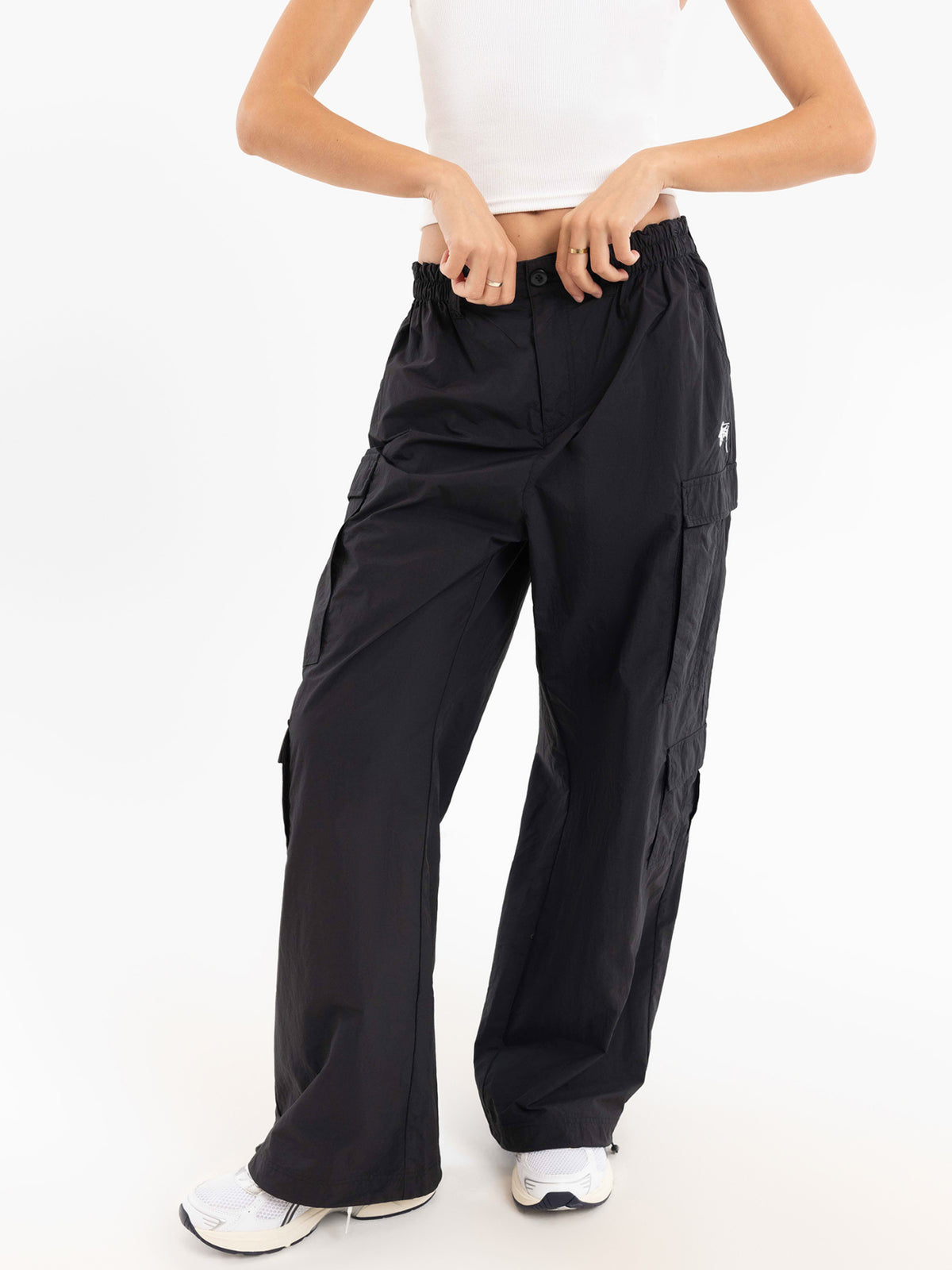 Stussy Stock Nylon Cargo Pants | Black