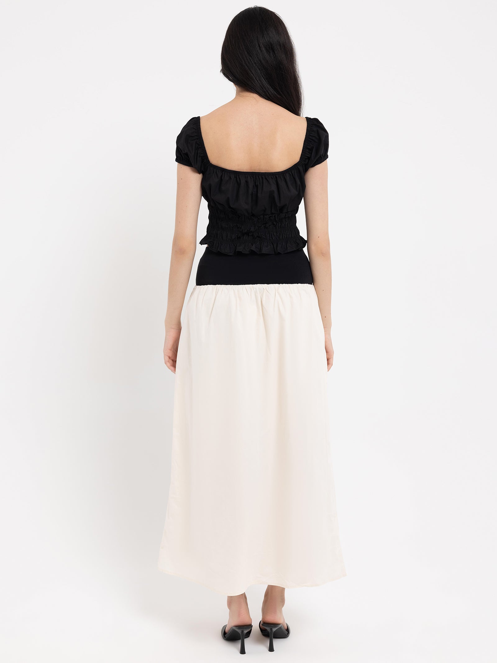 Yasmin Contrast Midi Skirt