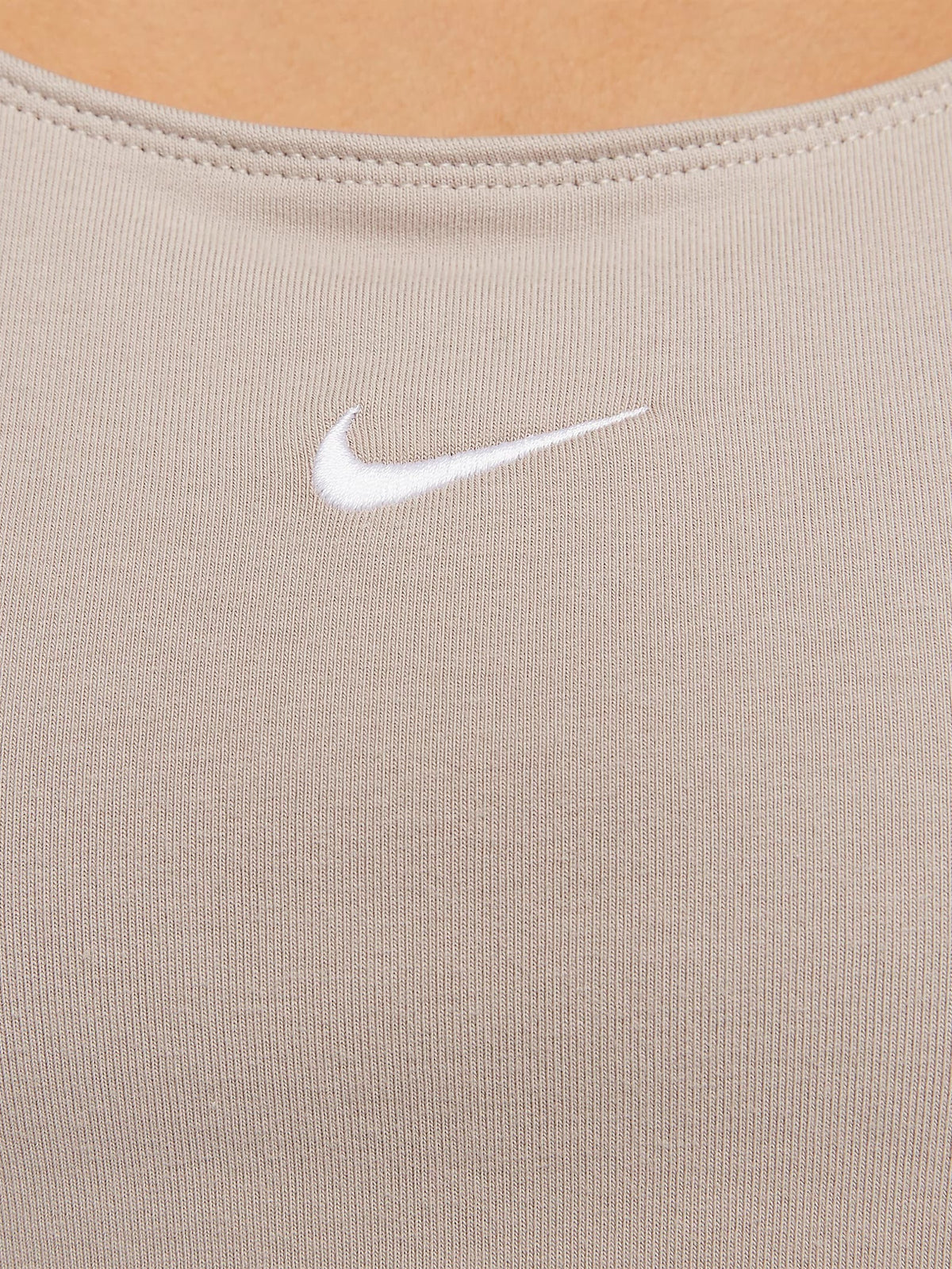 Nike Sportswear Essential Cami Tank in Diffused Taupe & White | Taupe