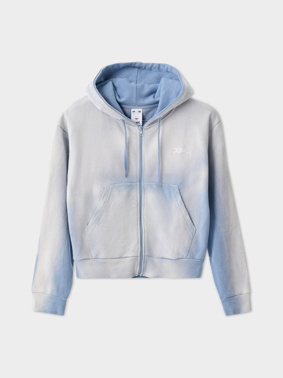 Xgirl 94 Zip Through Hood | Blue Tie Dye