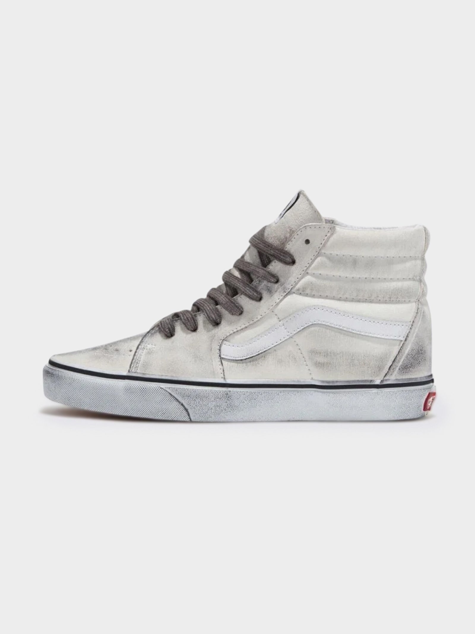 Vans Unisex Sk8-Hi Stressed Sneaker in White White/white | Glue Store