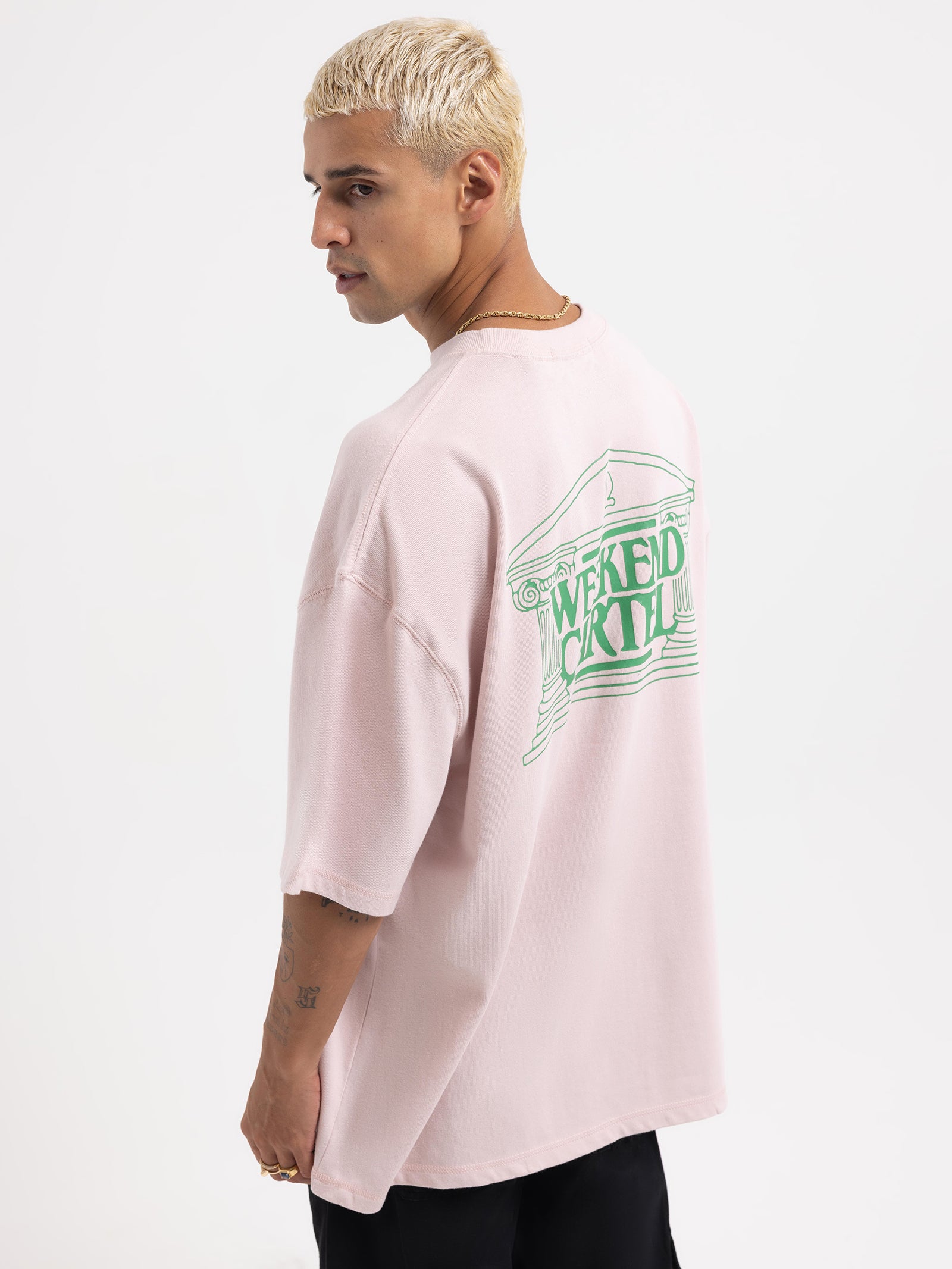 Weekend cartel Pillar Short Sleeve T-Shirt Pink | Glue Store