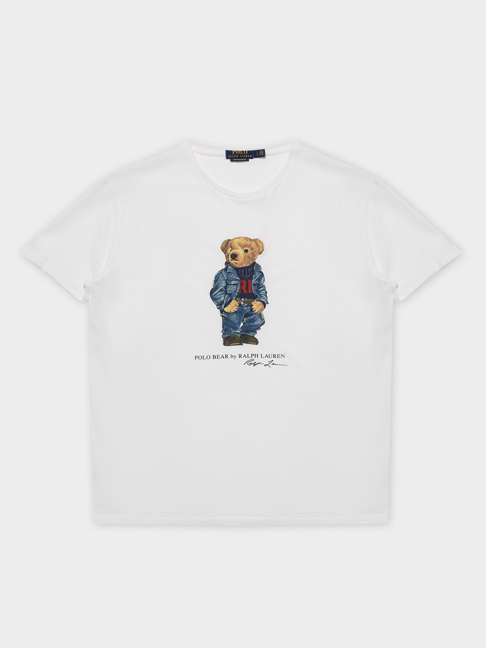 Polo ralph lauren Denim Bear T-Shirt in White White | Glue Store