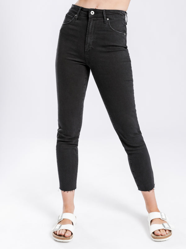 Articles of society High Amy Mum Slim Jeans in Black Out | Glue Store