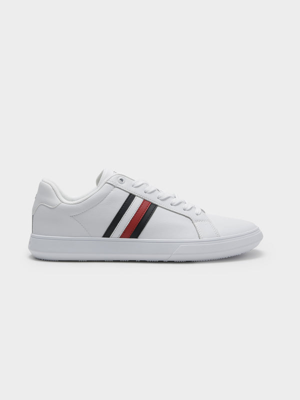 å Mens Corporate Cup Leather Sneakers in White White | Glue Store