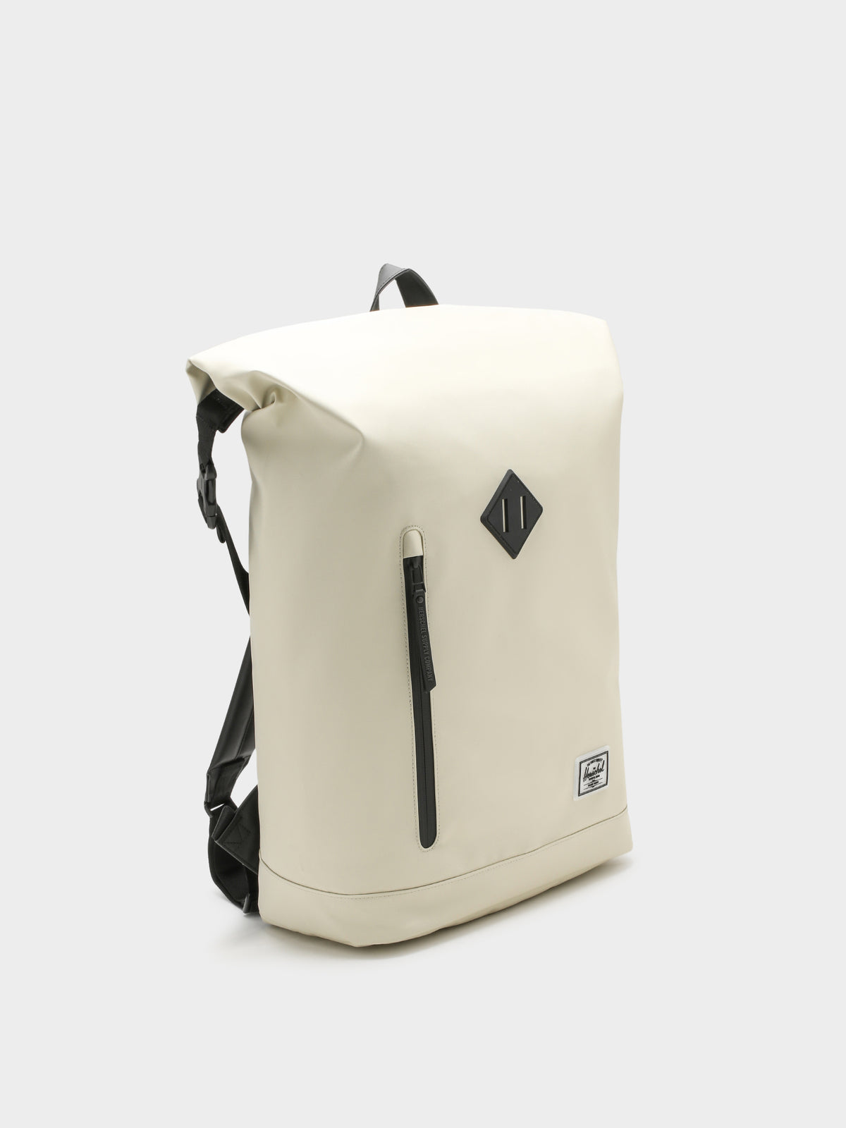 Herschel Roll Top Backpack in Light Pink & Cream | Cream