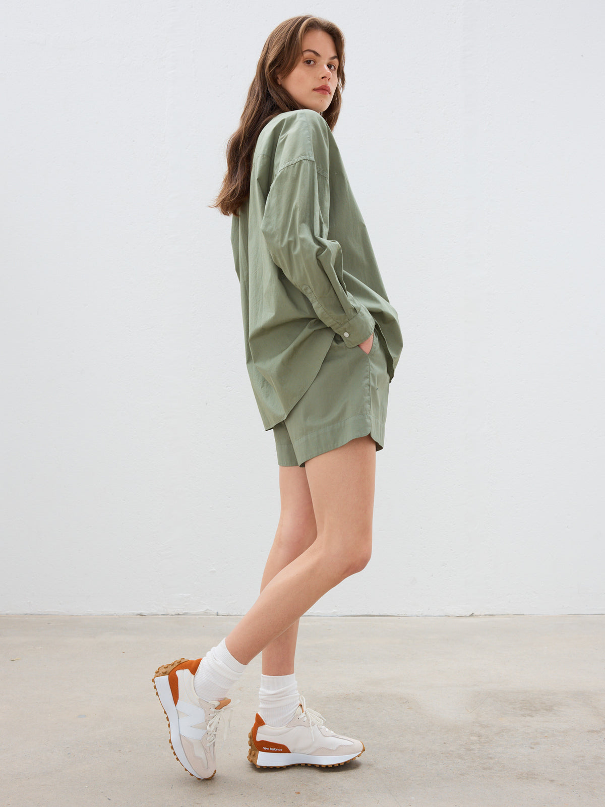 Lmnd The Chiara Shirt in Herb Green | Green