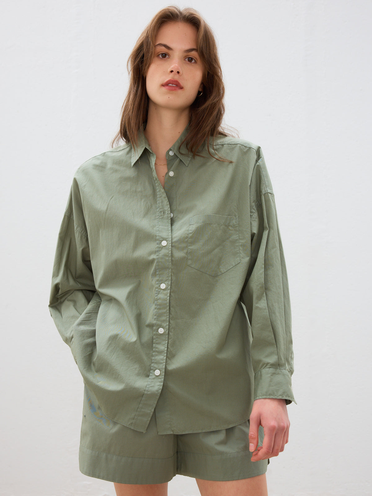 Lmnd The Chiara Shirt in Herb Green | Green