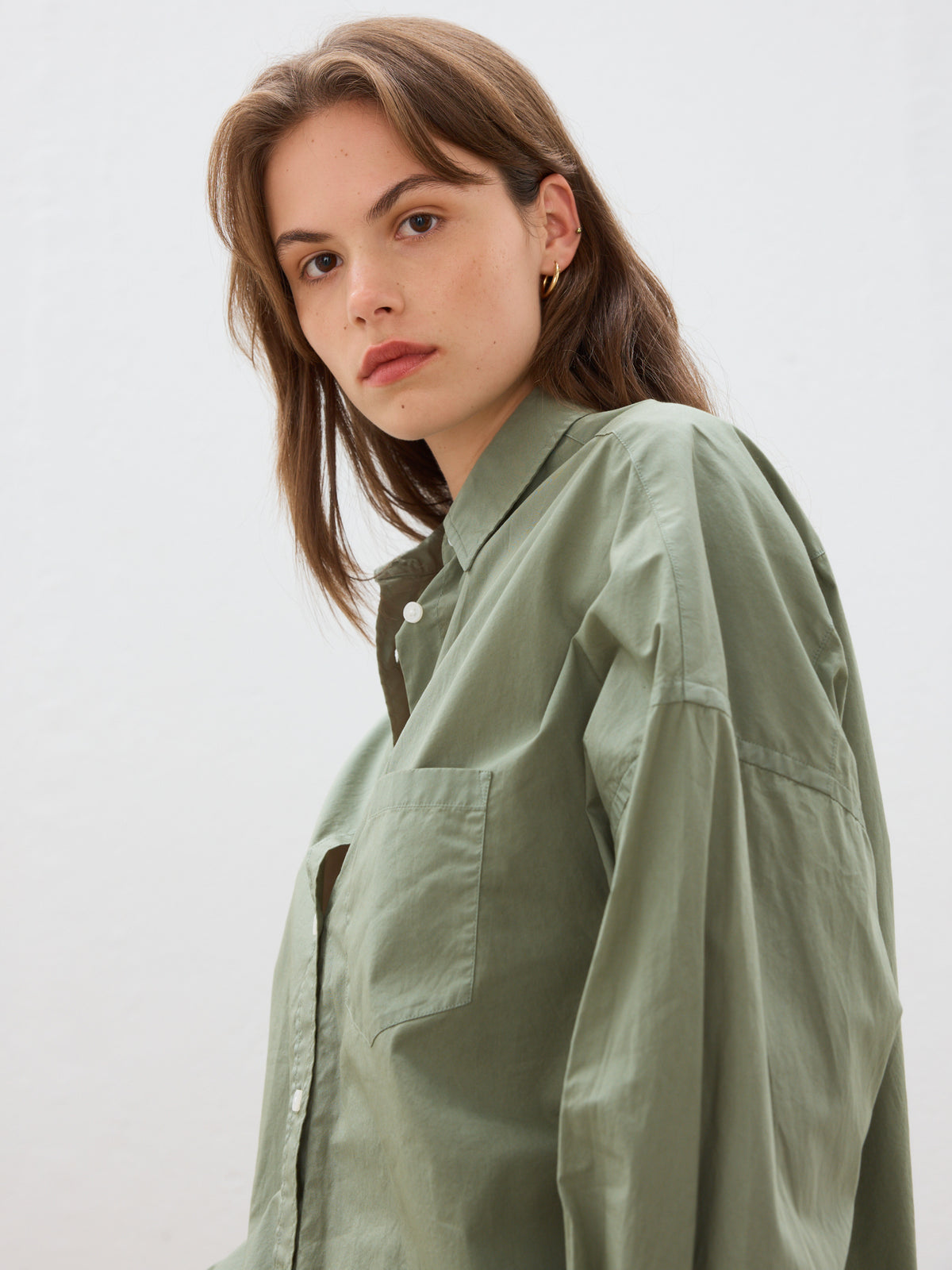 Lmnd The Chiara Shirt in Herb Green | Green