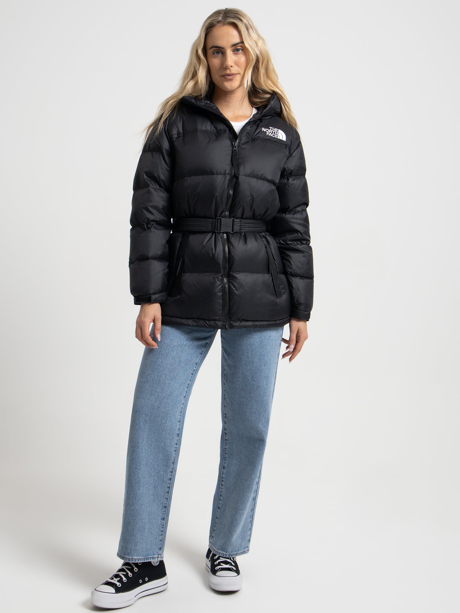 Nuptse Belted Jacket in Black