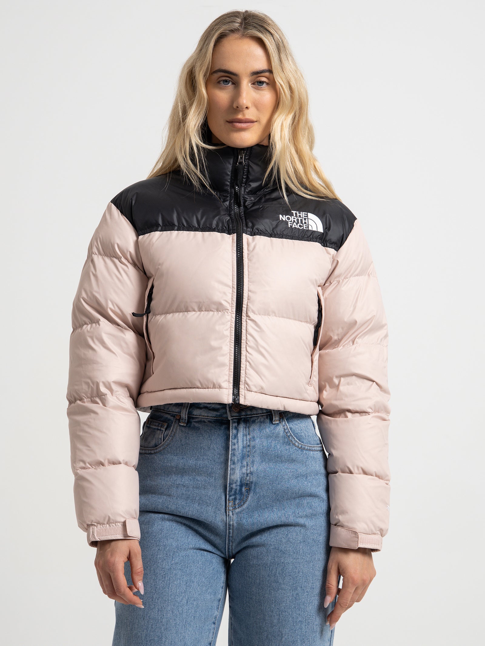 Nuptse Short Jacket in Pink Moss