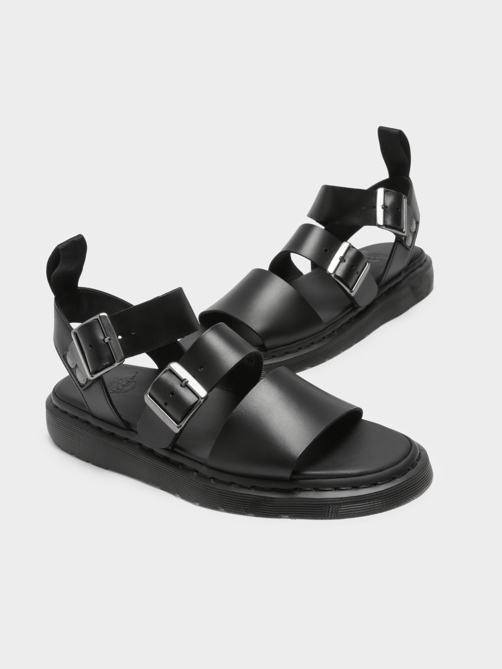 Dr martens gryphon online strap sandals in black