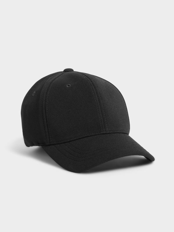 Flexfit Mens Mini Ottoman Fitted Baseball Cap in Black | Glue Store