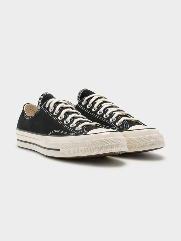 Unisex Chuck Taylor All Star 70 Low Top Sneakers in Black - Glue Store