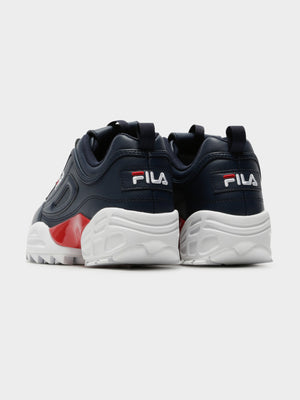Mens Disruptor 2 Lab Sneakers in Navy & White - Glue Store