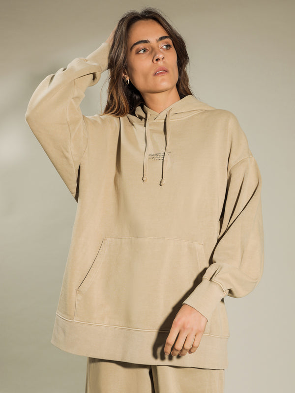 Thrills Established Oversized Hoodie in Vintage Khaki | Glue Store