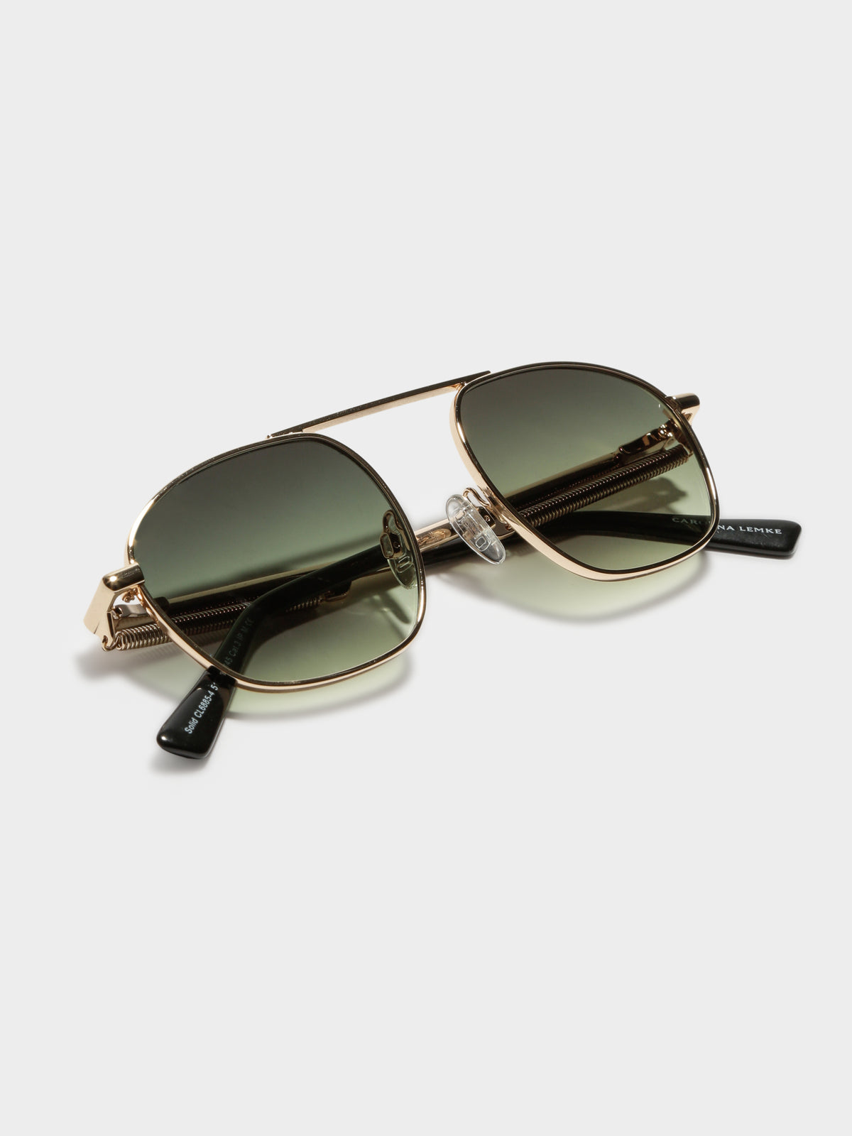 Carolina Lemke Solid Sunglasses in Gold | Gold