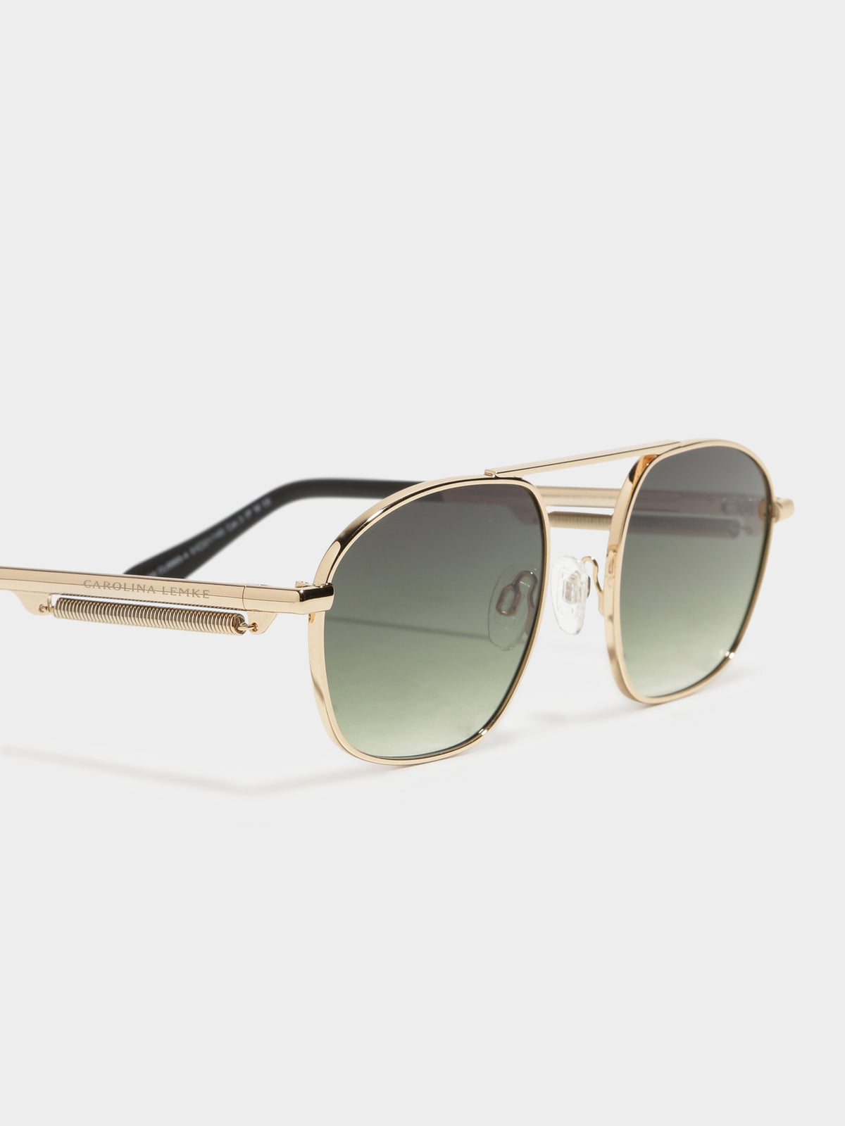 Carolina Lemke Solid Sunglasses in Gold | Gold