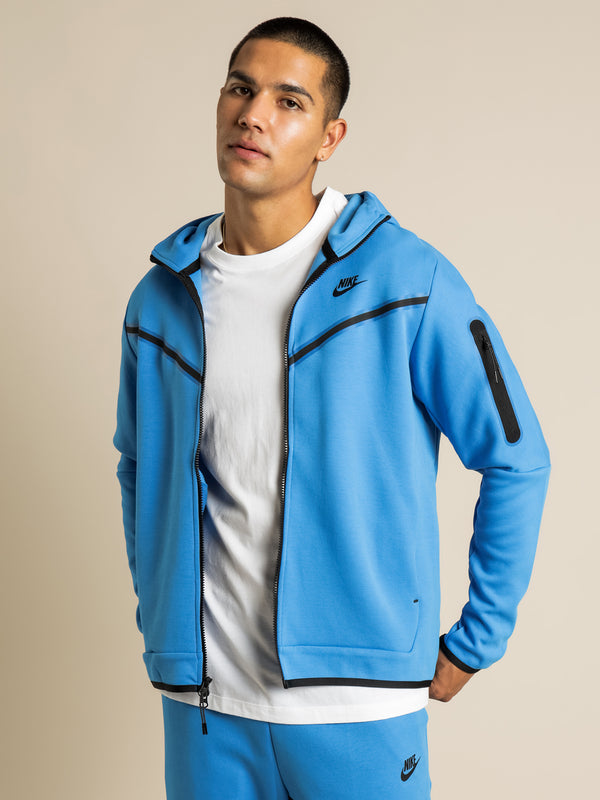 Nike Tech Fleece Hooded Jacket in Photo Blue Blue | Glue Store