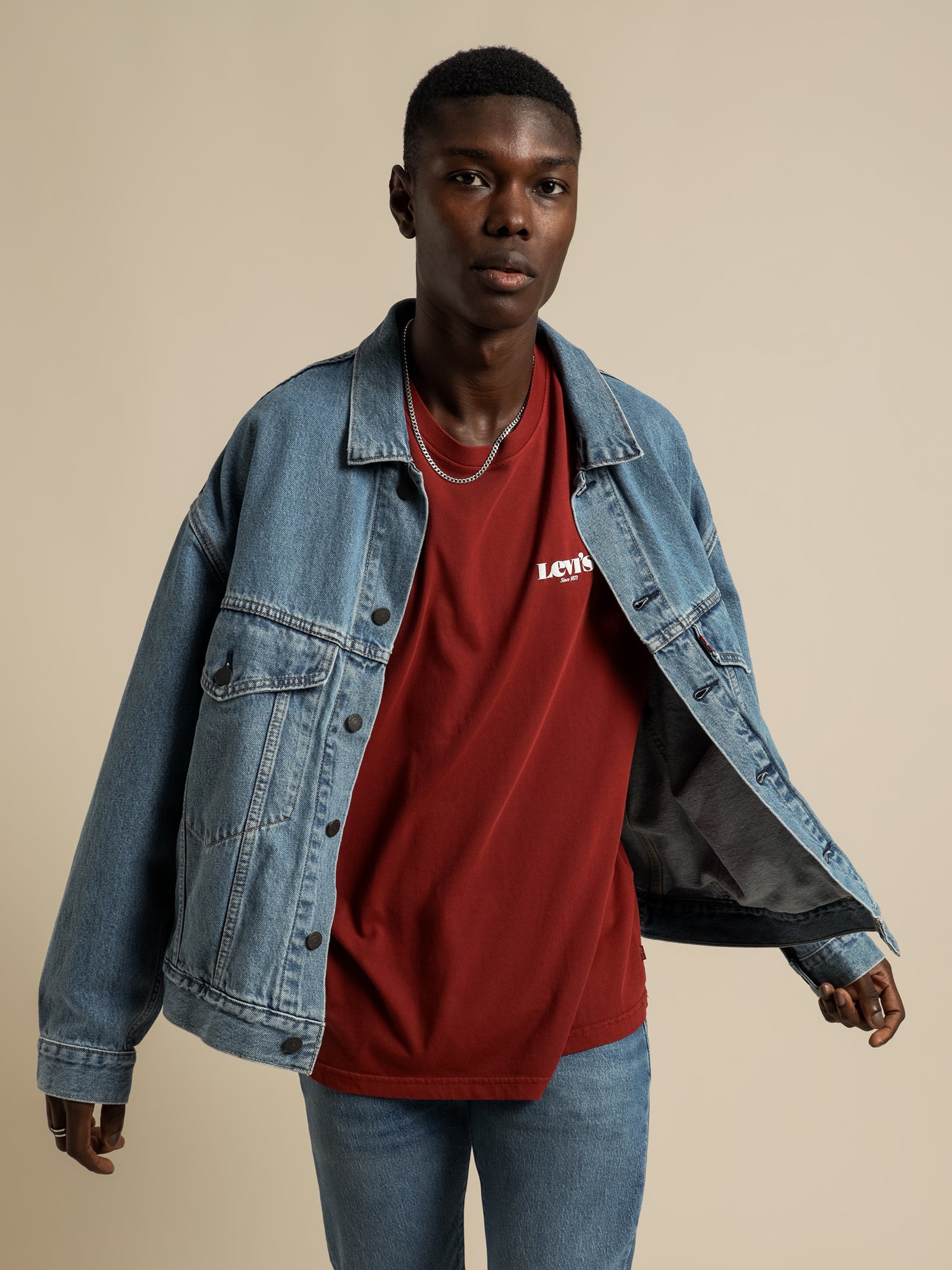 Levi'sRed denim jacket LOSE WEB正規販売店 - agenergia.com.br