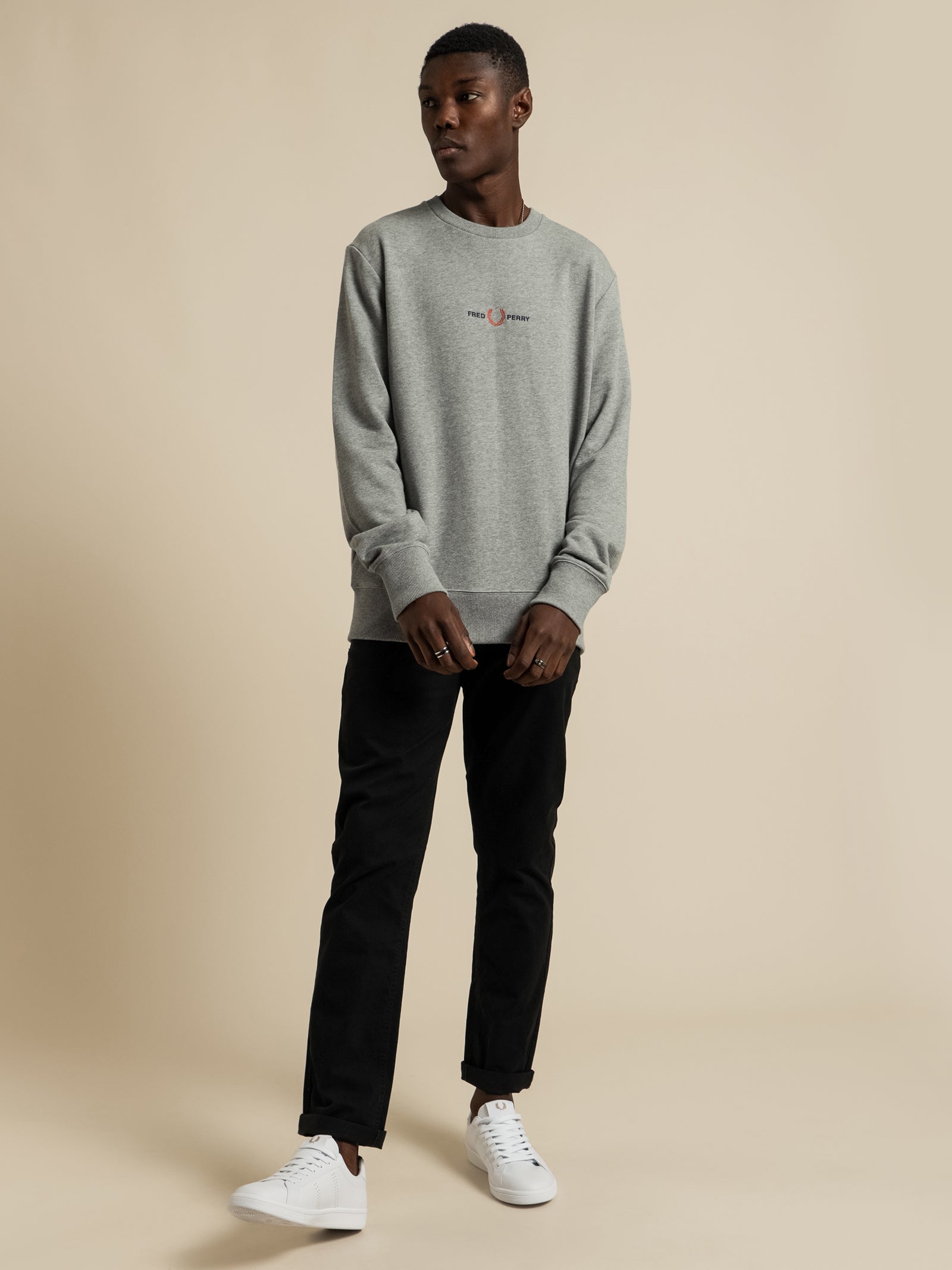 Fred perry embroidered sweat best sale