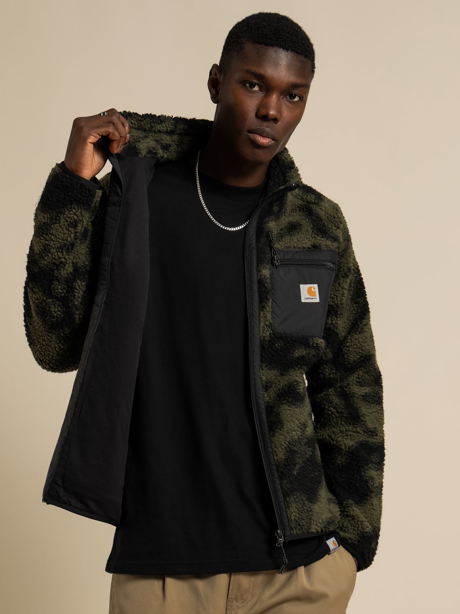 Prentis Liner Sherpa Jacket in Camouflage