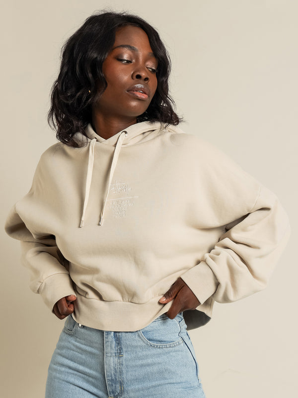 Stussy Cities Hoodie in Natural Neutral | Glue Store