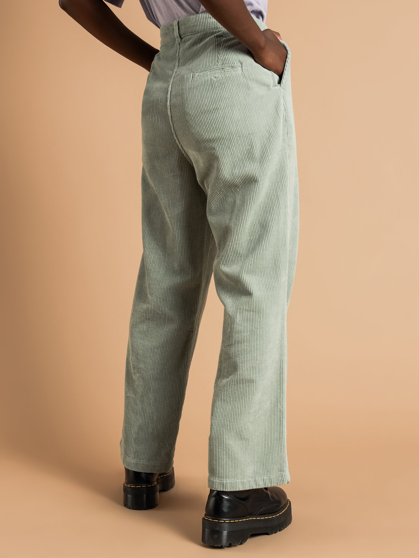 Claudette Cord Pants in Basil