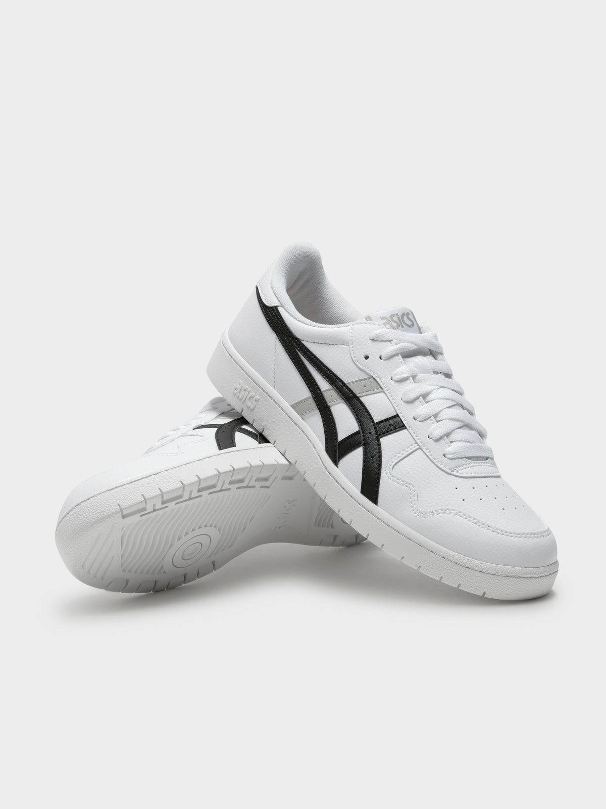 Asics Mens Japan S Sneakers in White & Oyster Grey | White/Grey