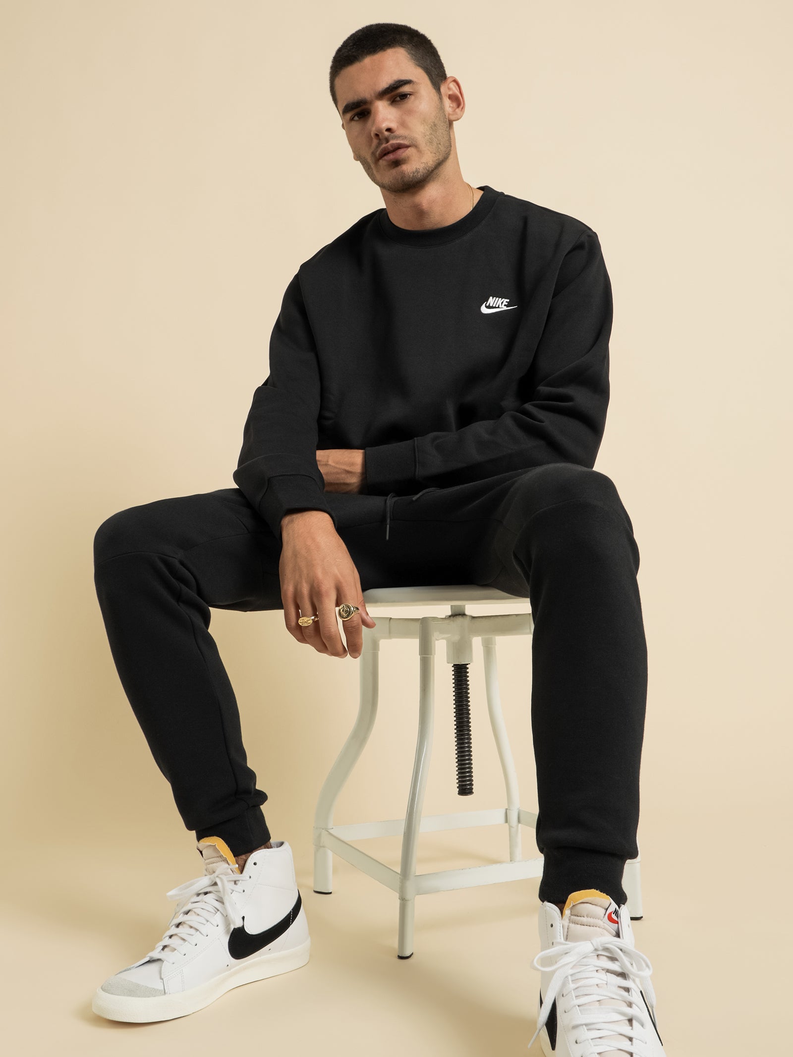 Sportswear Club Crew Sweat in Black