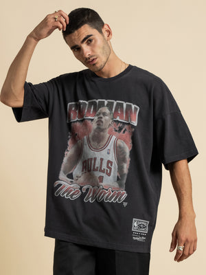 Chicago Bulls Vintage T-Shirt in Faded Black - Glue Store