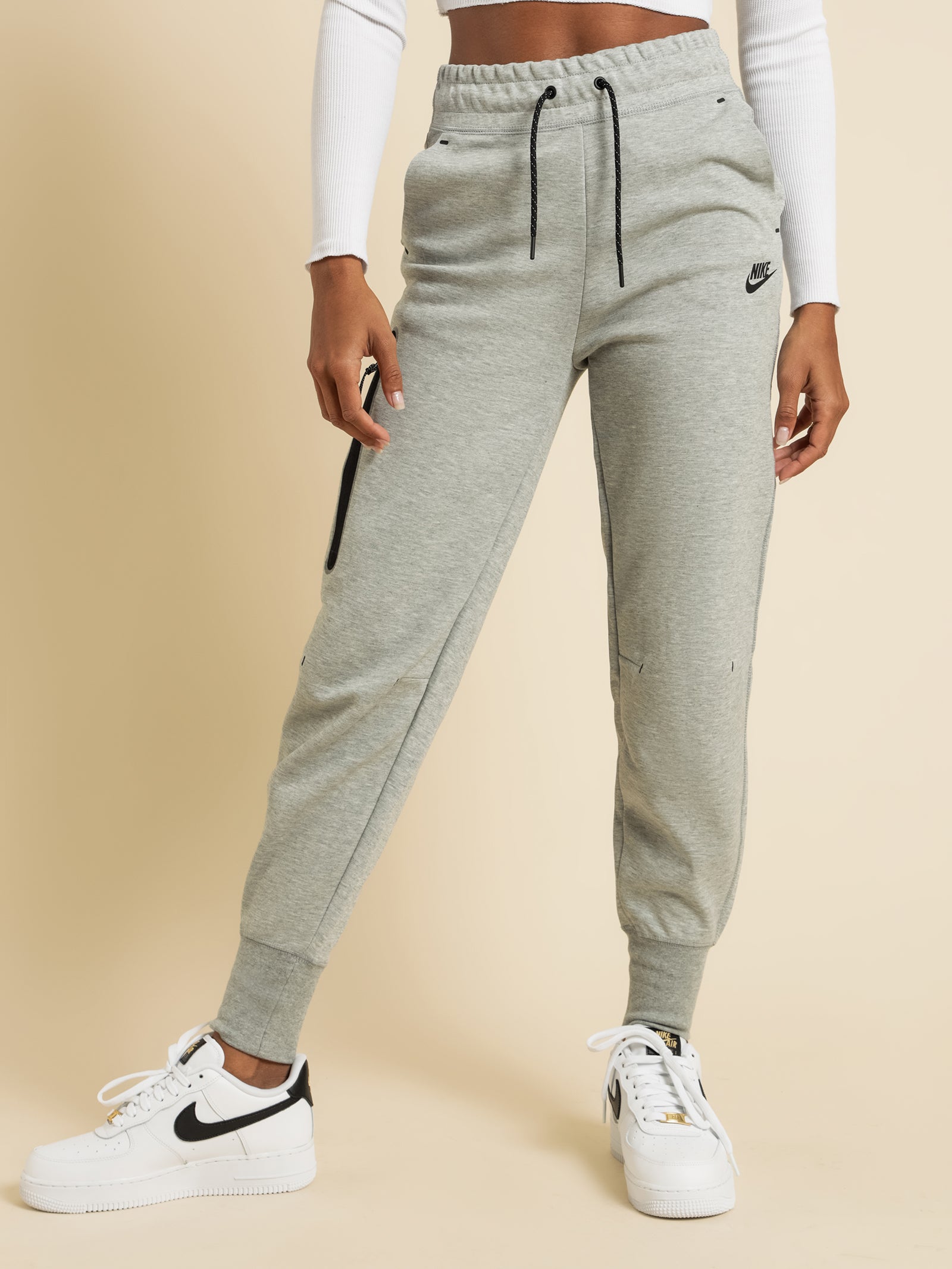 Nike Womens Sportswear Essentials Fleece Track Pants Grey S | Rebel Sport