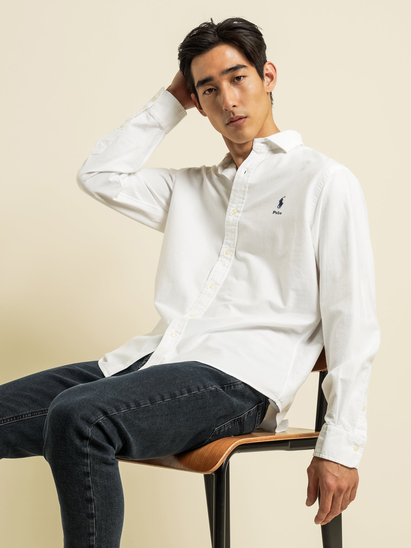 Oxford Long Sleeve Shirt in White